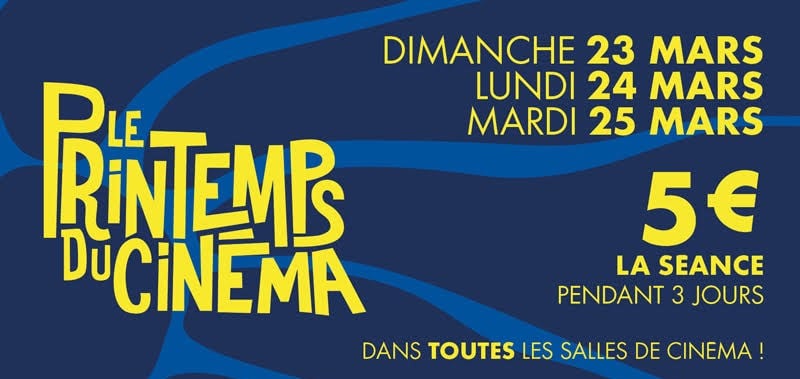 Printemps du cinma, du 23 au 25 mars. 5 euros la sance