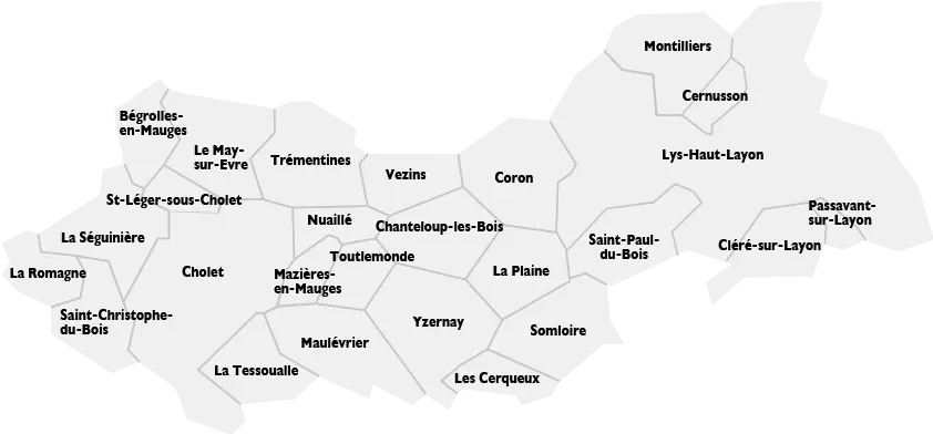 Les communes de Cholet Agglomération